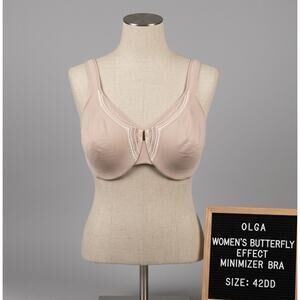 Olga Butterfly Effect Minimizer Bra 42DD Toasted Almond Beige Style 35912